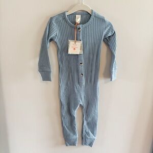 NWT Kate Quinn Wide Rib Long Sleeve Button Jumpsuit (18-24m)